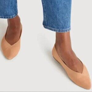 NEW Birdies Goldfinch Camel Tan Brown Suede Sz 7.5 Ballet Flat Pointed Toe Comfy